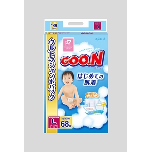 Goo.n（グーン） おむつ はじめての肌着 Lサイズ 68枚 【3セット】