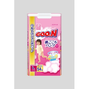 Goo.n（グーン） おむつ 肌ごこちパンツ Lサイズ 54枚 女の子 【3セット】