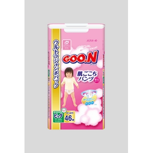 Goo.n（グーン） おむつ 肌ごこちパンツ BIGサイズ 46枚 女の子 【3セット】