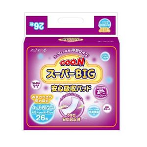 Goo.n（グーン） スーパーBIG安心吸収パッド 26枚 【6セット】