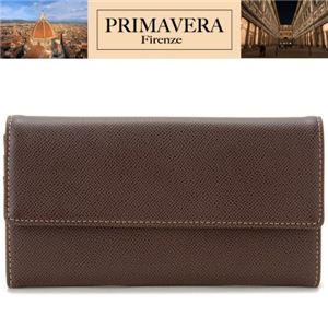 PRIMAVERA（プリマヴェーラ） 牛革財布 レディース長財布 ブラウン