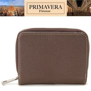 PRIMAVERA（プリマヴェーラ） 牛革財布 ファスナー財布 ブラウン