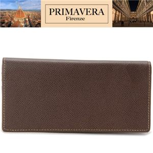 PRIMAVERA（プリマヴェーラ） 牛革財布 メンズ長財布 ブラウン