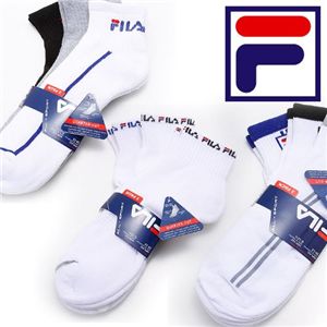 FILA（フィラ） ソックス 3足セット ブラック・グレイ・ホワイト