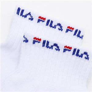 FILA（フィラ） ソックス 3足セット グレイ・レッド・ブルー