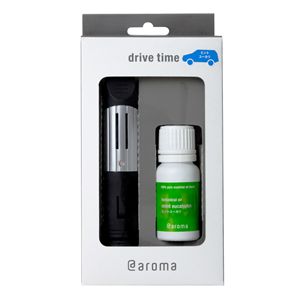 自動車用小型アロマディフューザー aroma drive time Starter Set（ドライブタイム  ミントユーカリ10ml） - 拡大画像