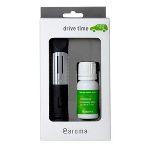 自動車用アロマディフューザー　@aroma drive time Starter Set(ドライブタイム ローズマリーシトラス10ml) - 拡大画像