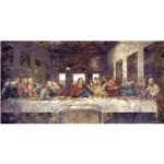 世界の名画シリーズ、プリハード複製画 レオナルド・ダ・ヴィンチ作 「最後の晩餐」(修復後)