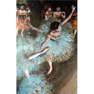 世界の名画シリーズ、プリハード複製画 エドガー・ドガ作 「バランスをとる踊り子」 - 拡大画像