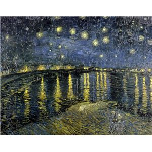 世界の名画シリーズ、プリハード複製画 ヴィンセント・ヴァン・ゴッホ作 「星降る夜、アルル」 商品画像