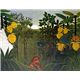 世界の名画シリーズ、最高級プリハード複製画 アンリ・ルソー作 「ライオンの食事」 - 縮小画像1