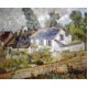 世界の名画シリーズ、最高級プリハード複製画 ヴィンセント・ヴァン・ゴッホ作 「オーヴェールの家々」 - 縮小画像1