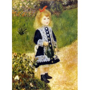 世界の名画シリーズ、プリハード複製画 ピエール・オーギュスト・ルノアール作 「じょうろを持つ少女」 - 超精密複製絵画の通販