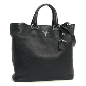 Prada (プラダ) BN1713 VITELLO DAINO トート BK - 拡大画像