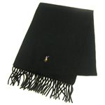 Ralph Lauren ポニー刺繍 カラーマフラー 605855 Black