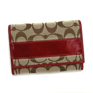 COACH（コーチ） 41626 BKHRD 2ツオリコゼニ RED - 拡大画像