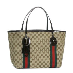 GUCCI(Ob`) g[gobO 211970 TOTE DOUBLE SHOULDER LARGE x[W/_[NuE