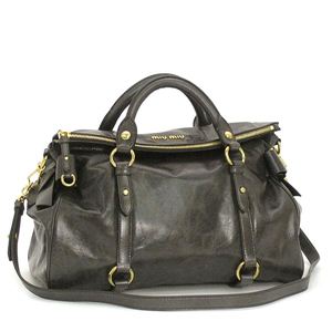 Miu Miu(�~���E�~���E) �V�����_�[�o�b�O RT0365 VITELLO LUX �O���[