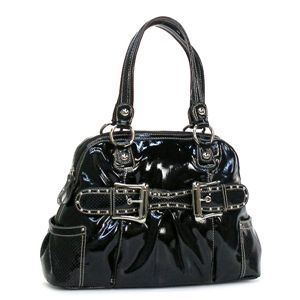 KathyVanZeeland�i�L���V�[�o���W�[�����h�j �V�����_�[�o�b�O H39815 DOME SATCHEL �u���b�N