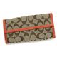 Coach(コーチ) 長財布 HAMPTONS SIGNATURE 41173 Hmp Sig Tot Slm Env B4/KHAKI BKHGU レッド - 縮小画像3