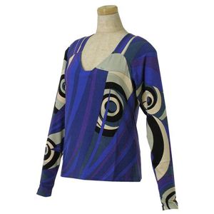 Emilio Pucci�i�G�~���I�v�b�`�j �J�b�g�\�[ 96RO05 5 �u���[ S