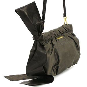 Prada（プラダ） ショルダーバッグ NYLON JACQUARD+NAPPA BT0705 グレー
