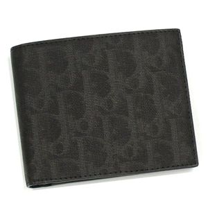 Christian Dior�i�N���X�`���� �f�B�I�[���j ��܂���z�i���K����t�j DIOR HOMME 2DLBC001TEN WALLET WITH COIN PURSE 968 �u���b�N/�O���[