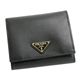 Prada（プラダ） 三つ折り財布（小銭入れ付） SAFFIANO ORO 1M0176 F0002 ブラック