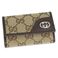 Gucci（グッチ） キーケース MEN NEW BRITT 181680 BASIC KEY-CASE 9569 ベージュ/ダークブラウン