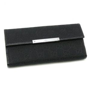 Gucci�i�O�b�`�j �����z METAL BAR 112715 WALLET-CONTINENTAL 1000 �u���b�N