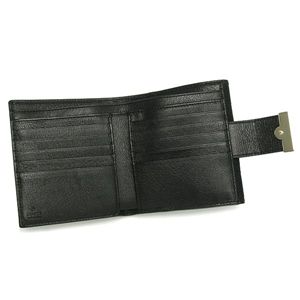 Gucci（グッチ） Wホック財布 ICON BAR 212090 WALLET FLAP FRENCH 1000 ブラック