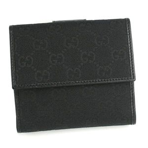 Gucci（グッチ） Wホック財布 ICON BAR 212090 WALLET FLAP FRENCH 1000 ブラック
