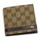 Gucci（グッチ） 二つ折り財布（小銭入れ付） MEN BAR 233102 MEN BAR 9643 ベージュ/ダークブラウン