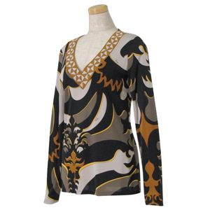 Emilio Pucci�i�G�~���I�v�b�`�j �J�b�g�\�[ 97RN10 97641 28 �u���b�N/�u���E��