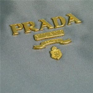 Prada（プラダ） トートバッグ TESSUTO+SAFFIANO BR3925 ライトグレー