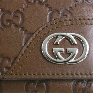 Gucci（グッチ） Wホック財布 LADIES NEW BRITT 181594 2535 ライトブラウン
