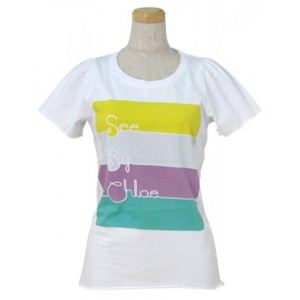 SEE BY CHLOE(シーバイクロエ) レディースTシャツ 464208 A00 ホワイト - 拡大画像