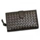 BOTTEGA VENETA(ボッテガベネタ) 長財布 P.FOGLIO INTRECCIATO 121060 2040 ダークブラウン H