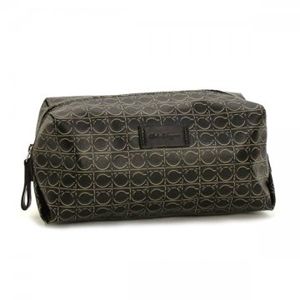 Ferragamo(フェラガモ) ポーチ GRANT 248768 428551 ブラック H13×W26×D13 - 拡大画像