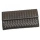 BOTTEGA VENETA(ボッテガベネタ) 長財布 P.FOGLIO INTRECCIATO 134075 2040 ダークブラウン H19×W9.5×D3 - 縮小画像3