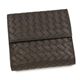 BOTTEGA VENETA(ボッテガベネタ) Wホック財布 P.FOGLIO INTRECCIATO 163240 2040 ダークブラウ