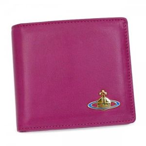 Vivienne Westwood(ヴィヴィアンウエストウッド) 二つ折り財布(小銭入れ付) NAPPA 730V ピンク H10.5×W11×D2.5