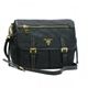 Prada（プラダ） ショルダーバッグ TESSUTO+SAFFIANO BT0687 F0308 ダークグレー H26×W28×D15
