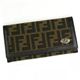 Fendi（フェンディ） 長財布 ZUCCA JACQUARD 8M0220 F0MR5 ダークブラウン H9×W18.5×D2