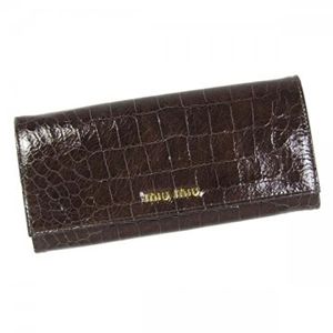 MIUMIU（ミュウミュウ） 長財布 STAMPA COCCO LUX 5M1109 170 ダークグレー H9.5×W19.5×D3