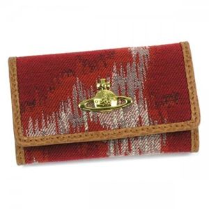 Vivienne Westwood（ヴィヴィアンウエストウッド） キーケース LEOPARD 720V ベージュ/RD H6×W10×D1.5