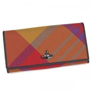 Vivienne Westwood(ヴィヴィアンウエストウッド) 長財布 SUMMER TARTAN 1032V レッド H9.5×W19×D2.5