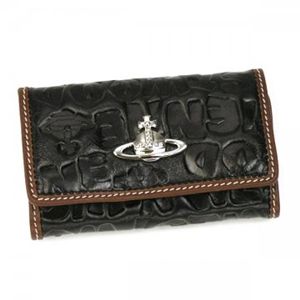 Vivienne Westwood（ヴィヴィアンウエストウッド） キーケース BAM BAM 720V ブラック H6×W10×D1.5 - 拡大画像
