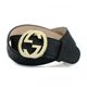 Gucci(グッチ) ベルト 114876 1000 ブラック/グレー B6×6.7