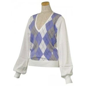 PRINGLE（プリングル） レディースニット ZR 777 PKB 3 ホワイト L59 W48.5 S68 SH37 - 拡大画像